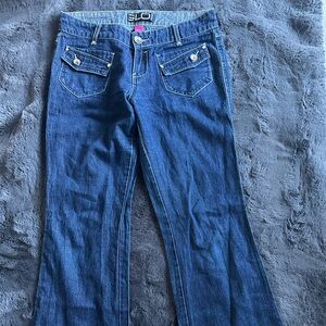 GLO Jeans Dark Blue Flare Women's Jeans
